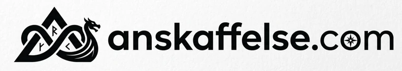 anskaffelse.com – drage- og fjellmerke med ordmerke
